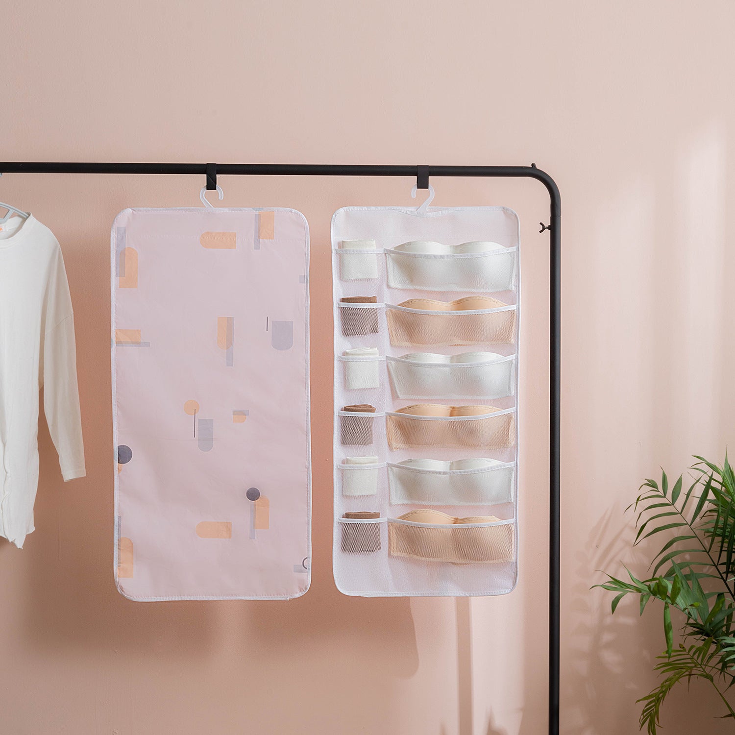 Organizador de roupas íntimas para pendurar