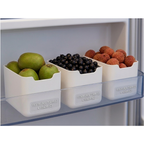 Conjunto de 3 potes organizadores brancos para porta de geladeira e armários, design minimalista